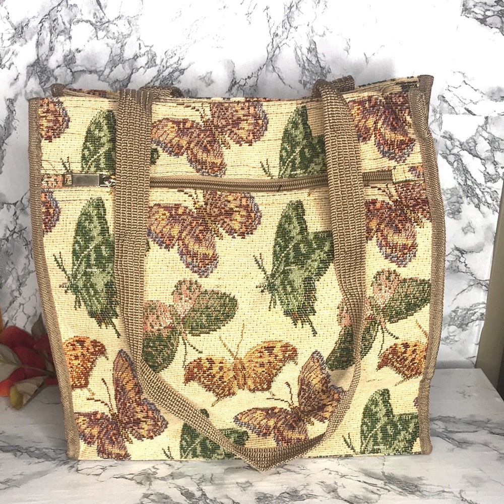 Butterfly Patterned Tote Bag